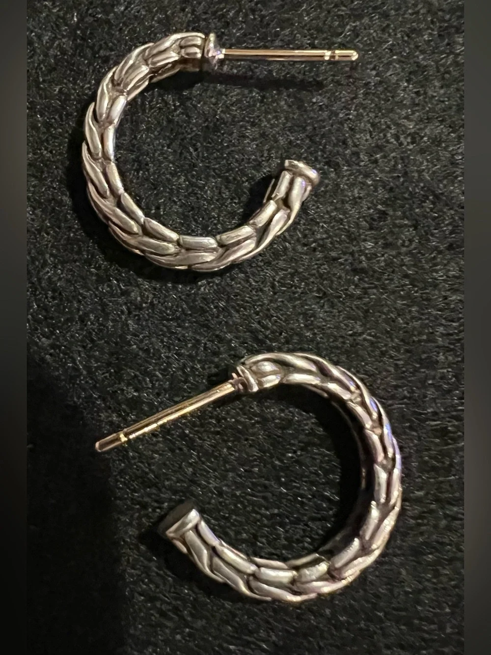 John Hardy Palu Disc Hoop Drop Earrings | 925 Sterling Silver & 22K Yellow Gold